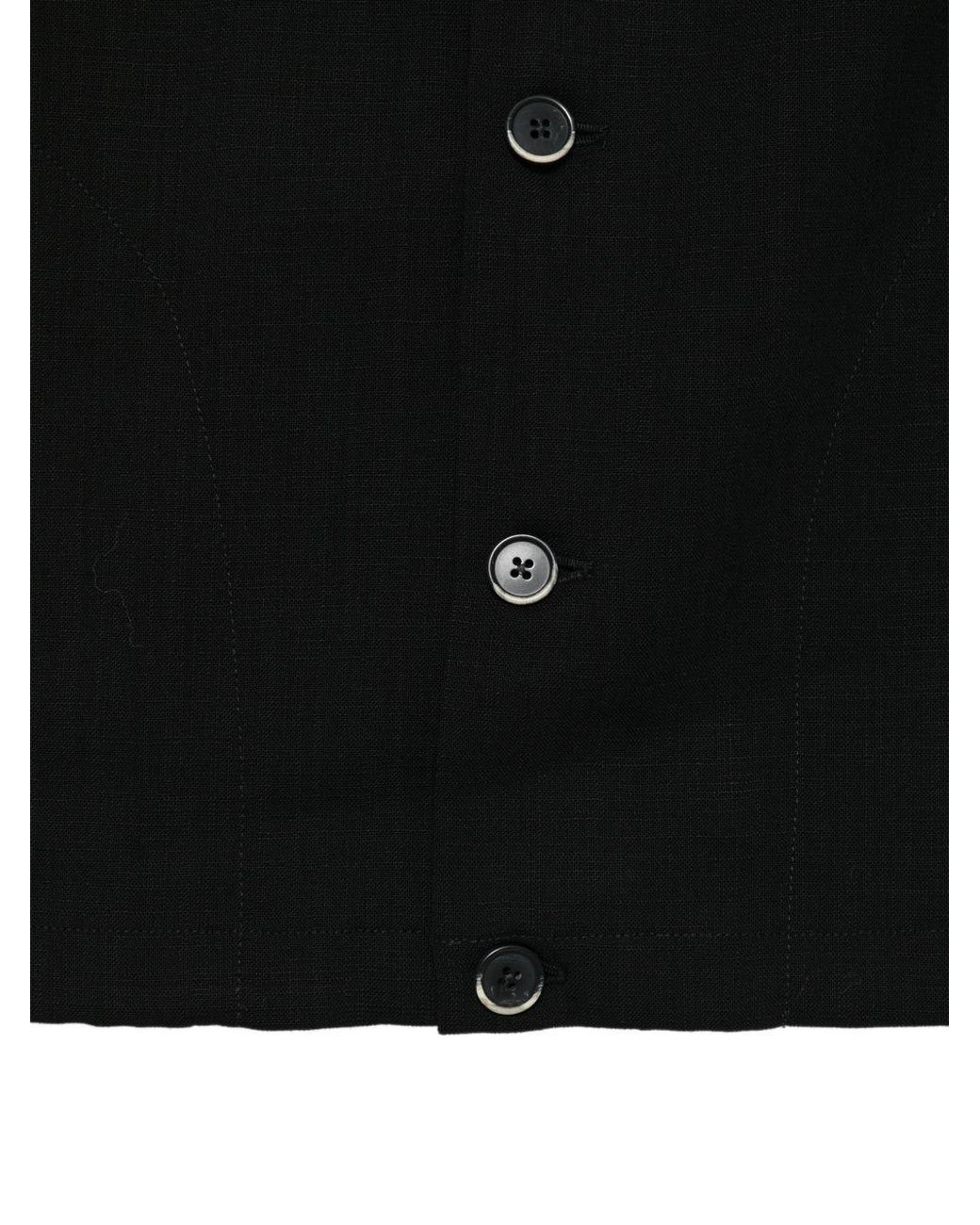 Barena Black Button Hooded Jacket for men
