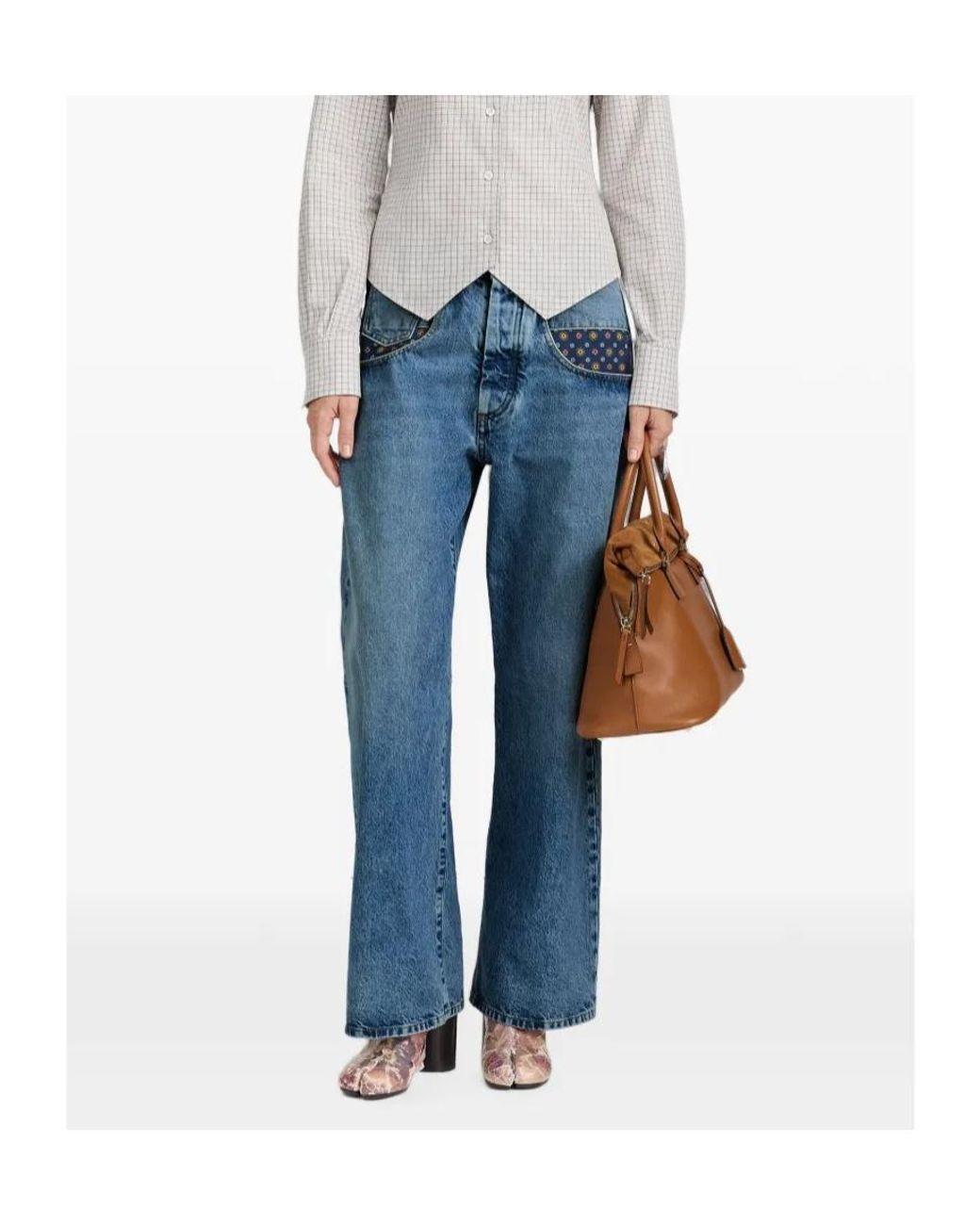 Maison Margiela Blue Pocket Square Jeans