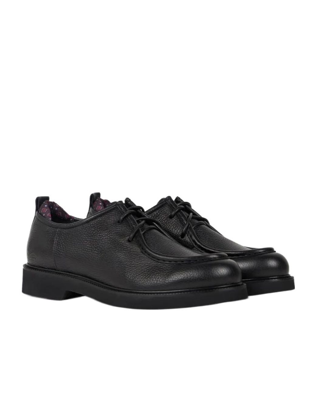 Etro Black Leather Lace-Up Shoes for men