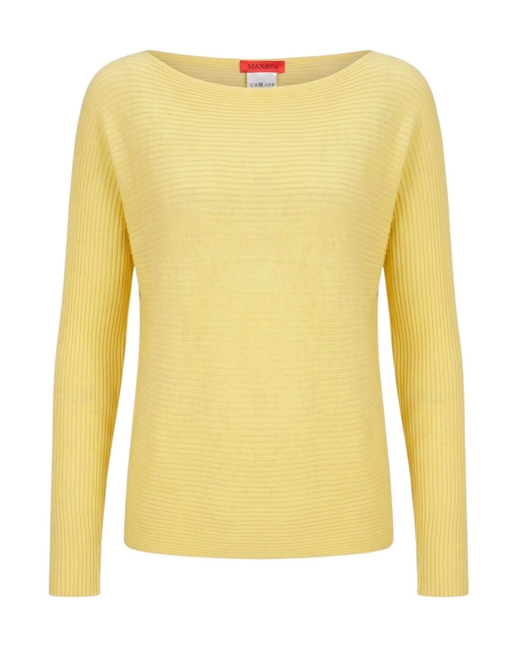 MAX&Co. Yellow Solid-Color Lightweight Knitwear
