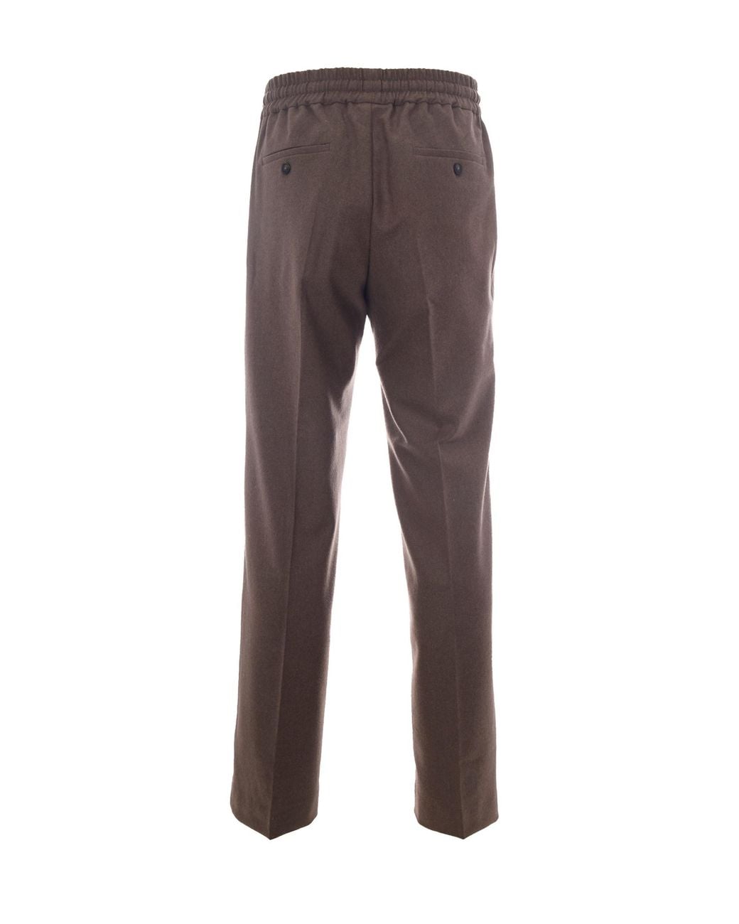 Drole de Monsieur Brown Drawstring Elastic Waist Sports Pants for men