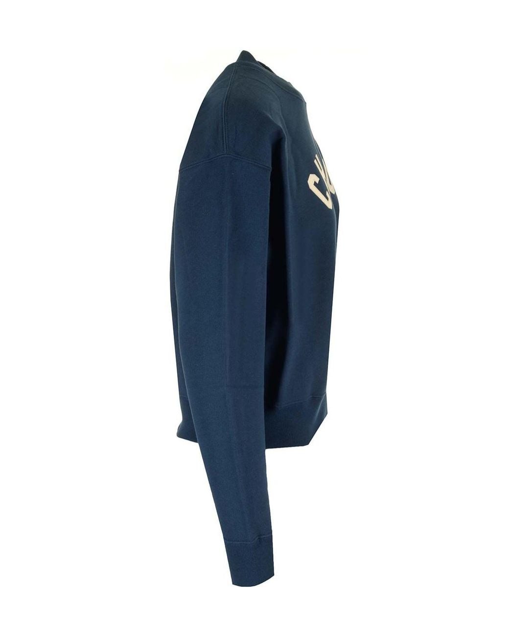 Chloé Blue Chloé Logo Printed Mock-Neck Sweatshirt