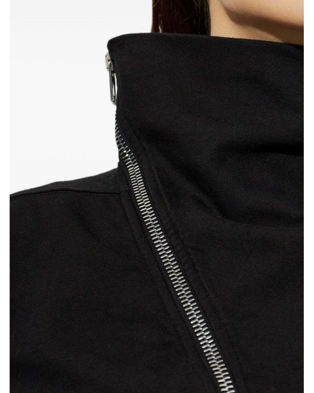 Rick Owens Black Long-Sleeved Zip-Up Jacket