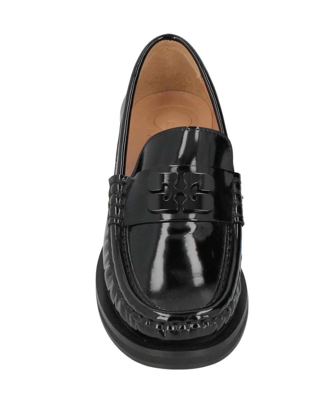 Ganni Black Comfortable Anti-Slip Minimalist Loafers
