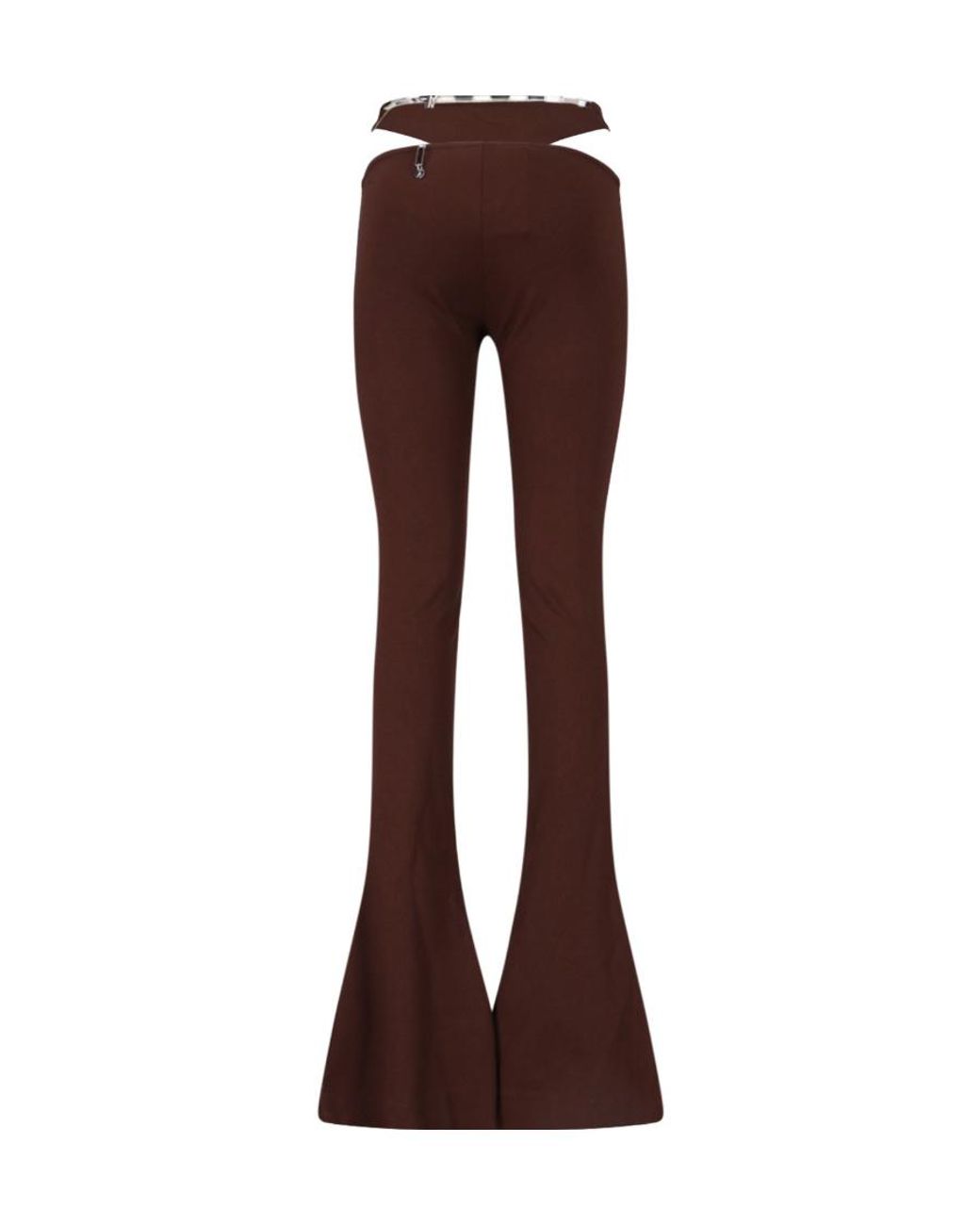 The Attico Brown The Remi Cut Out Flared Trousers