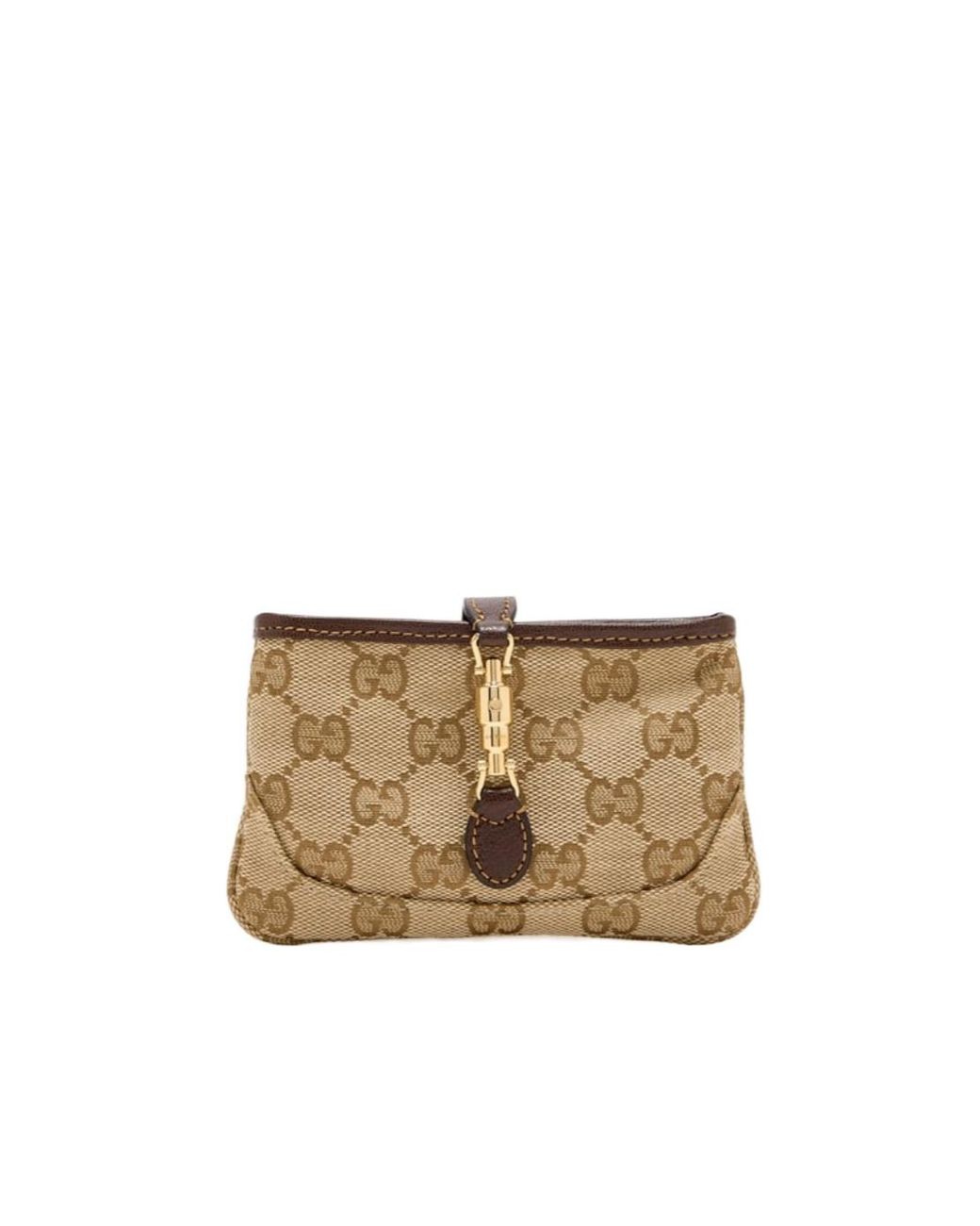 Gucci Natural Jackie Zip Key Pouch