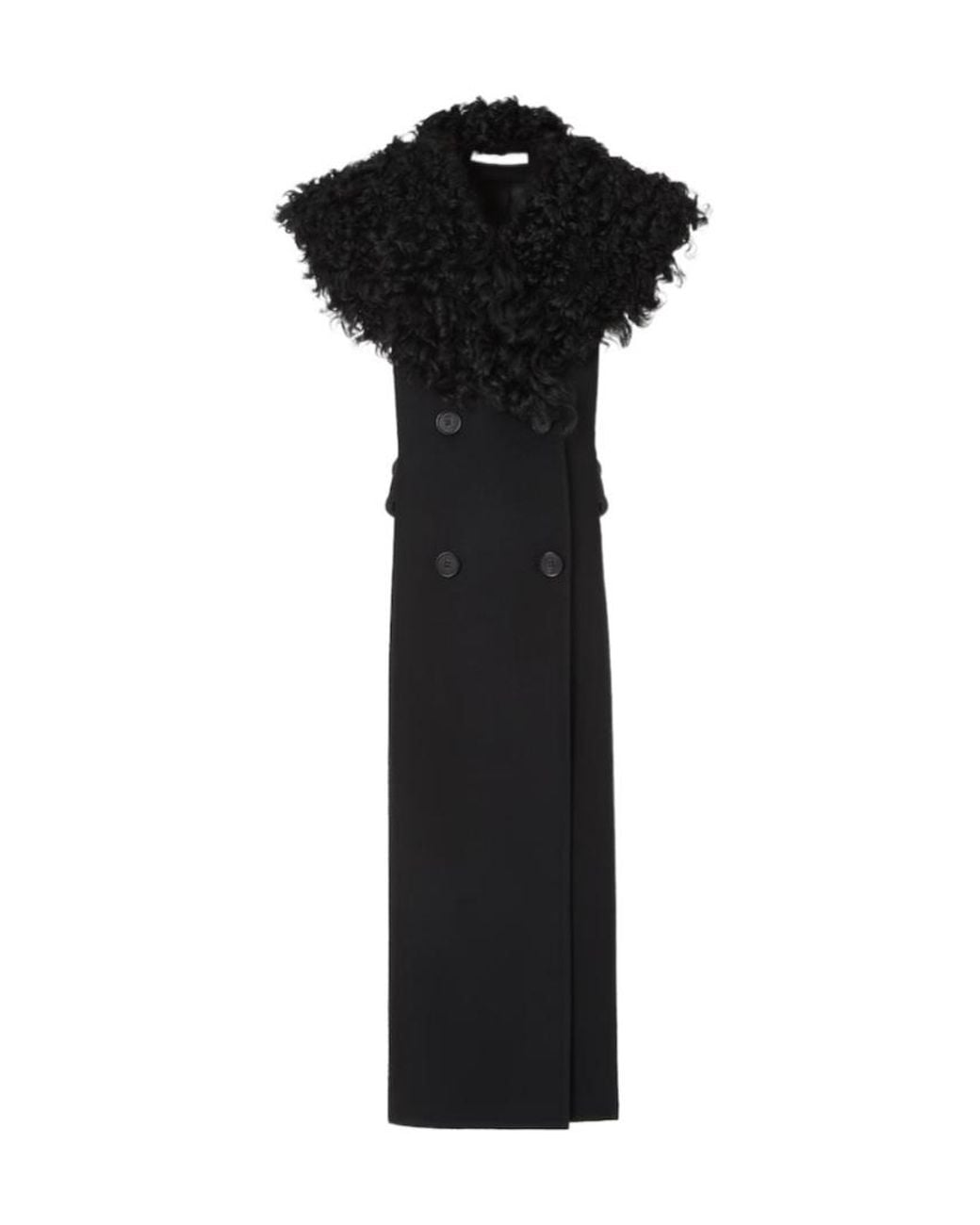 Fendi Black Gilet Shearling Gilet