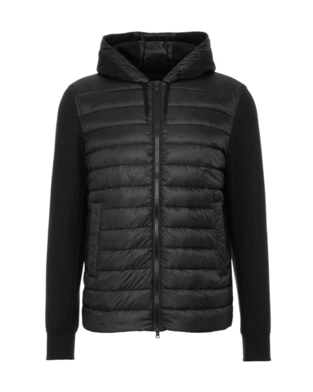 Herno Black Panelled Down Jacket for men