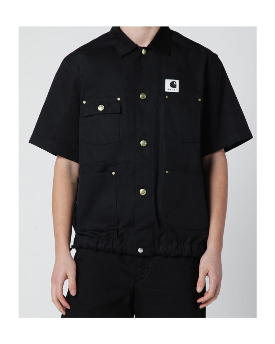 Sacai Blue X Carhartt Wip Duck Shirt for men