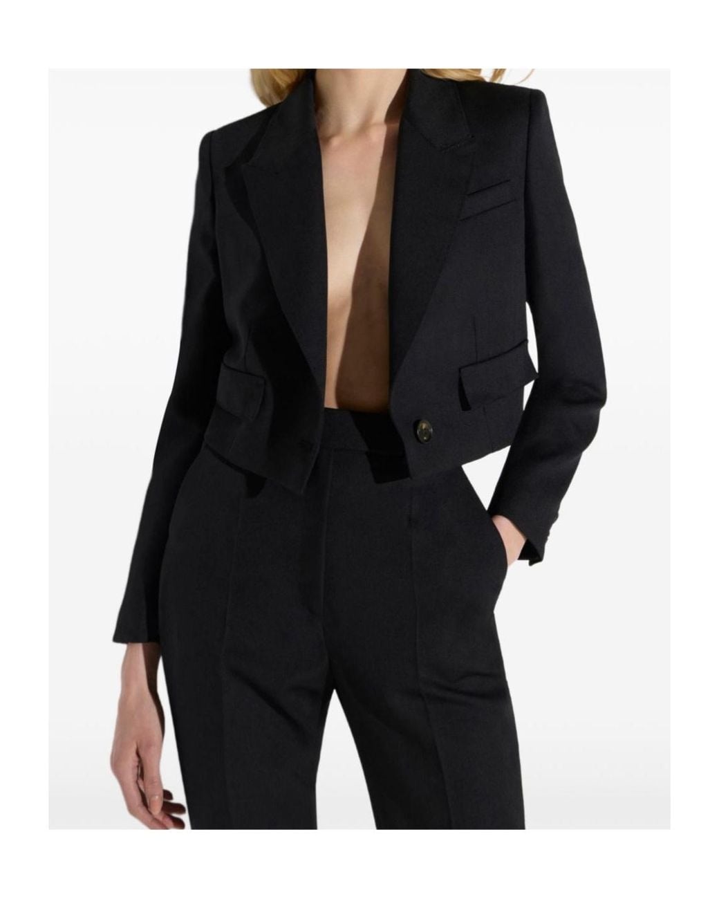 Elisabetta Franchi Blue Long-Sleeve Blazer