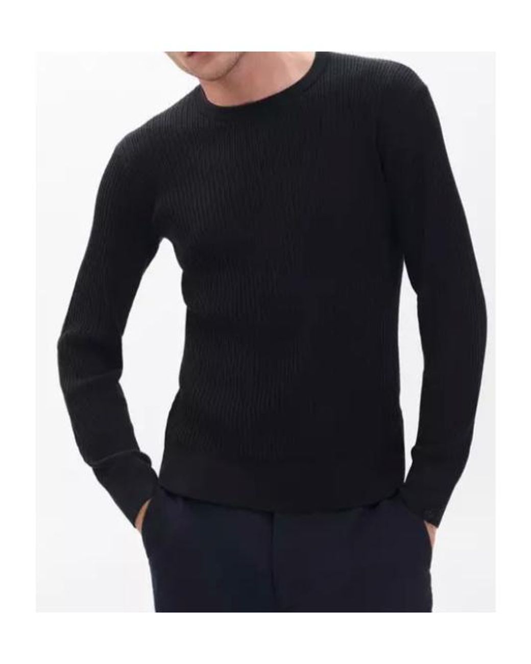 Rag & Bone Black Jayce Silk-Cotton Sweater for men
