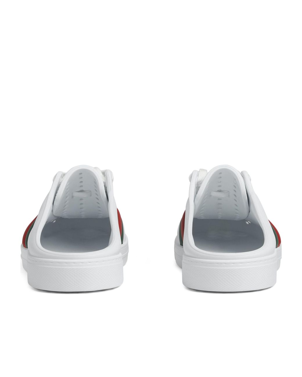 Gucci White Ace Lace-Up Muller Shoes