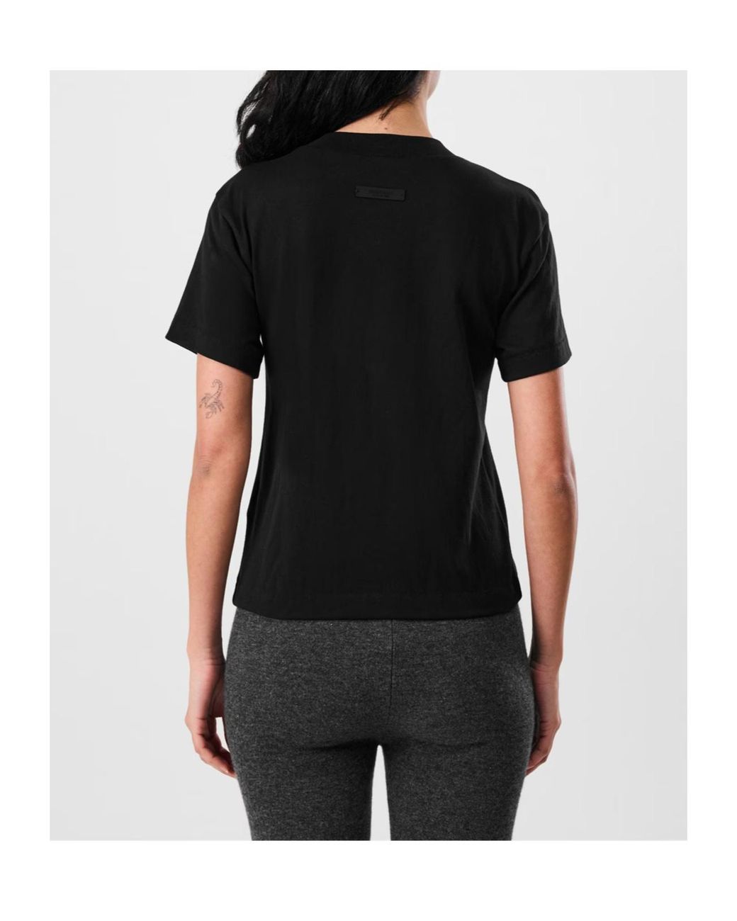 Fear Of God Black Logo Print T-Shirt