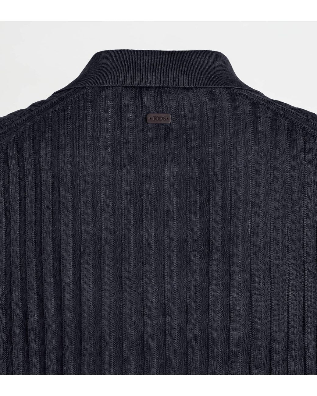 Tod's Blue V-Neck Knit T-Shirt for men