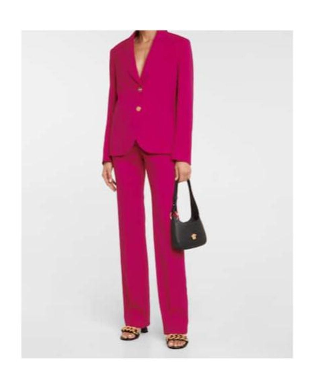 Versace Pink Wool-Blend Blazer