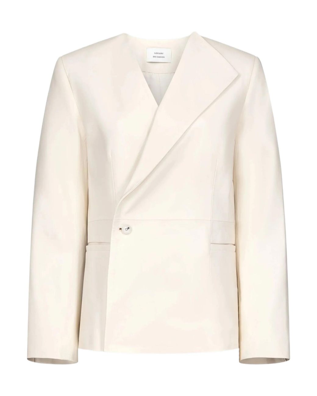 Loulou de Saison Natural Paoli Asymmetric Leather Jacket