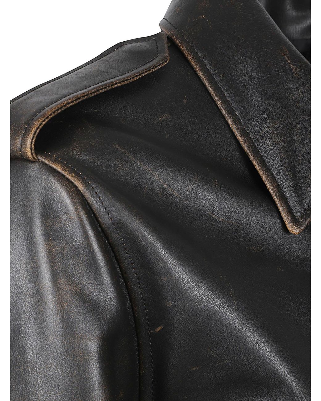 Jil Sander Black Leather Blouson Jacket for men
