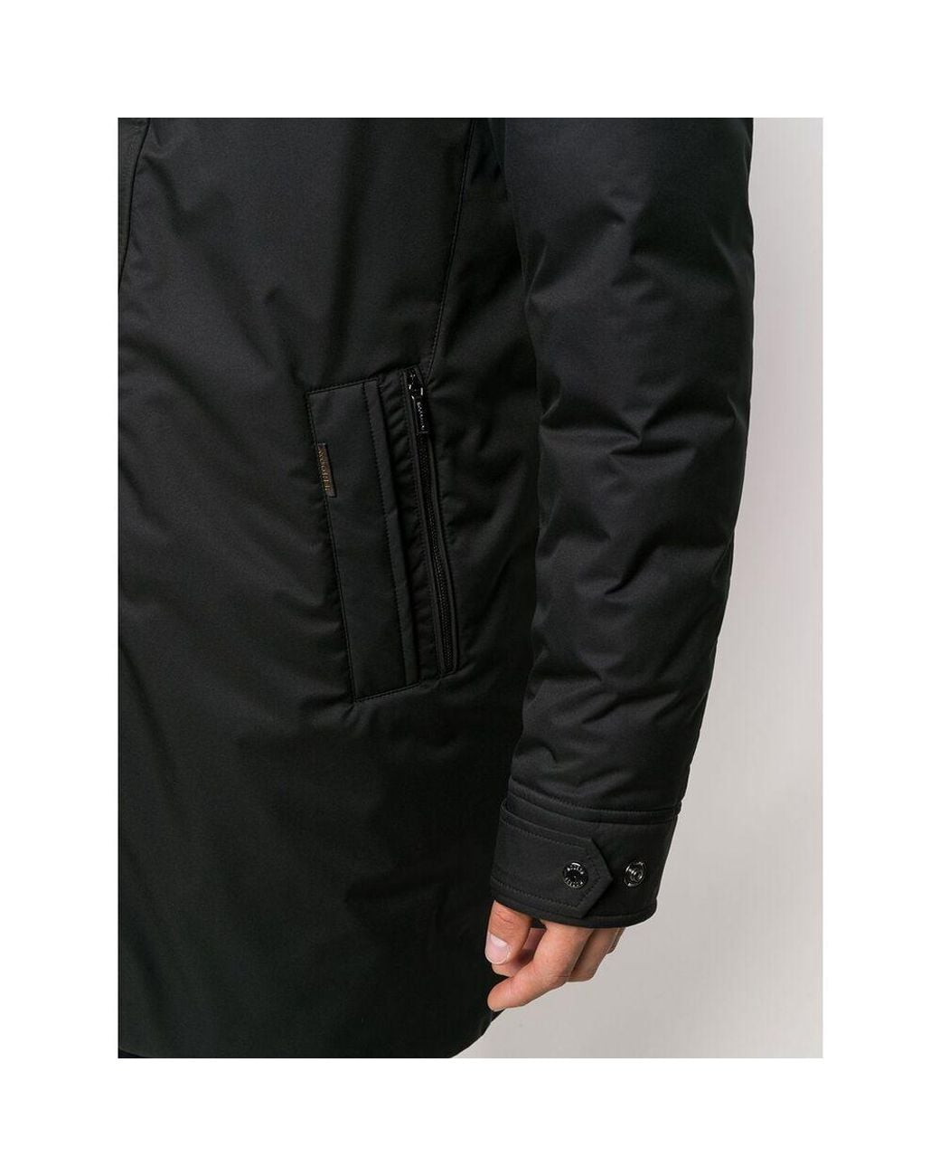 Moorer Black Long-Sleeved Down Jacket for men