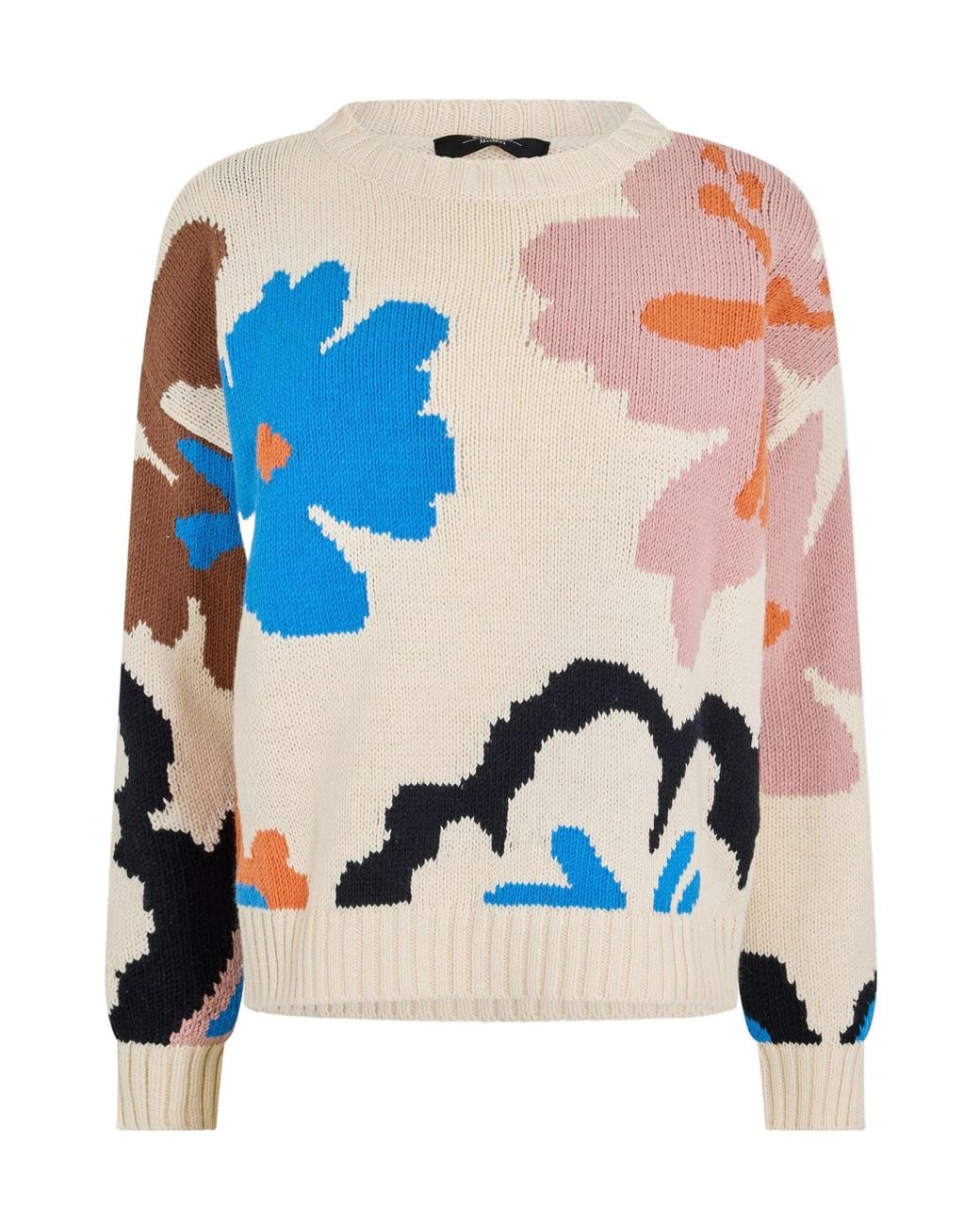 Weekend by Maxmara Blue Mock-Neck Knit Sweater