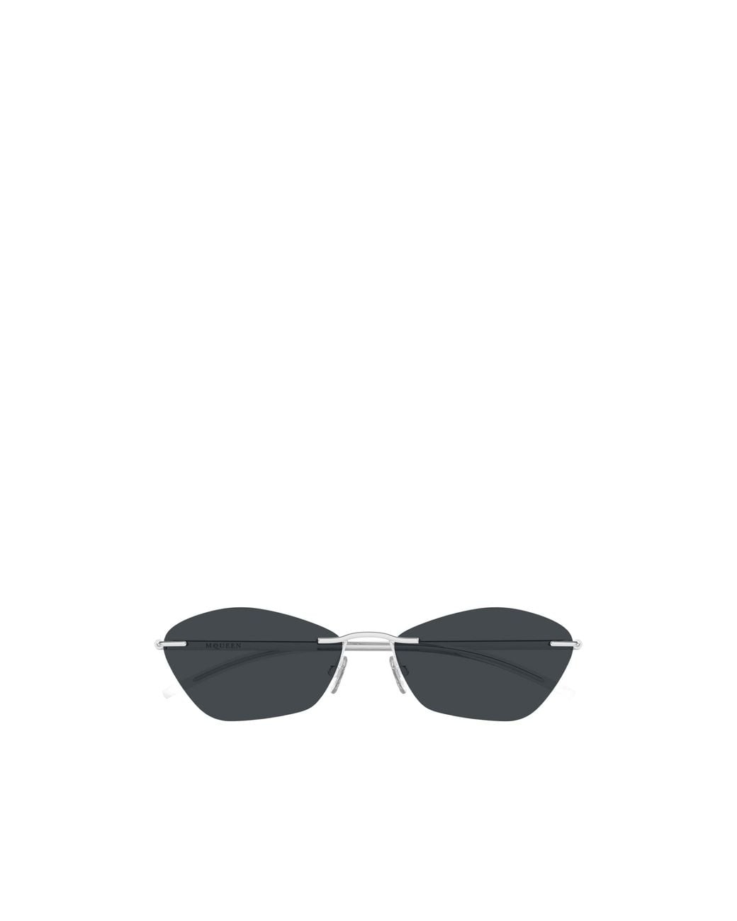 McQueen White Eyewear Irregular Frame Sunglasses for men