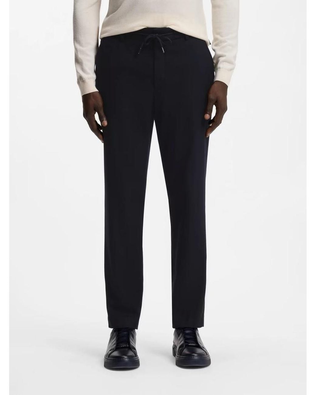 Boss Blue Boss Drawstring Tapered Pants for men