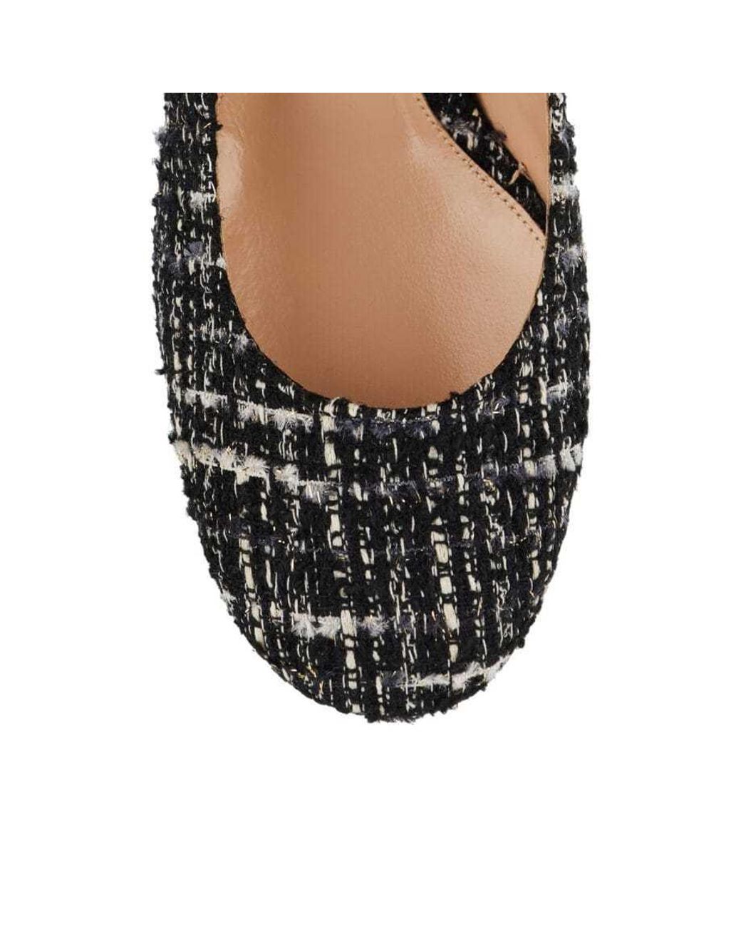Gianvito Rossi Black Hoop Tweed High Heels