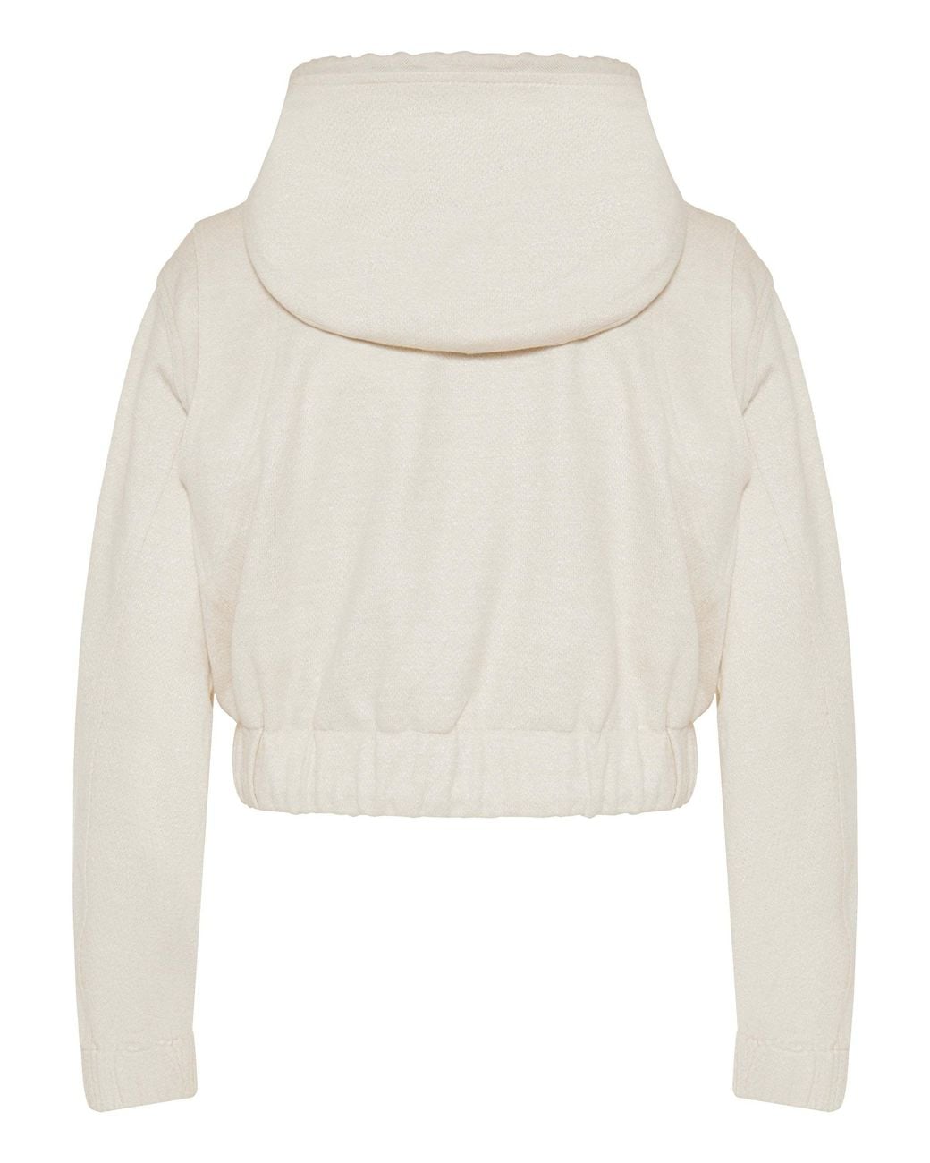 Moncler White Zip-Up Hoodie