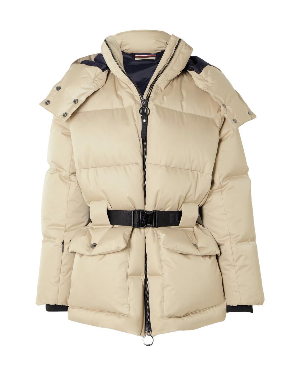 Fusalp Natural Oria Belted Hooded Quilted Down Ski Jacket
