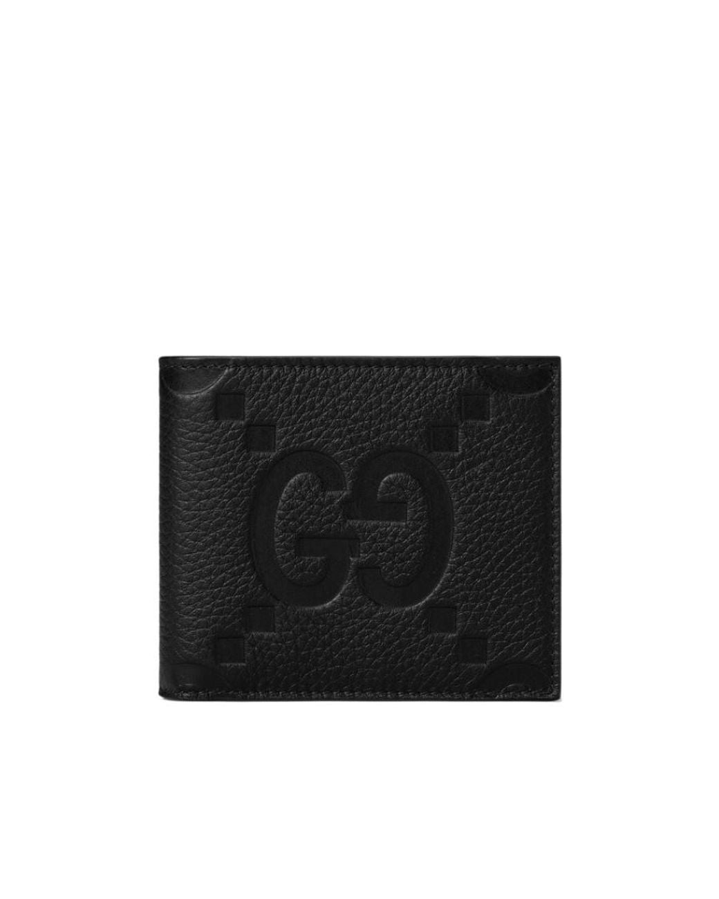 Gucci Black Logo Embossed Bi-Fold Wallet for men