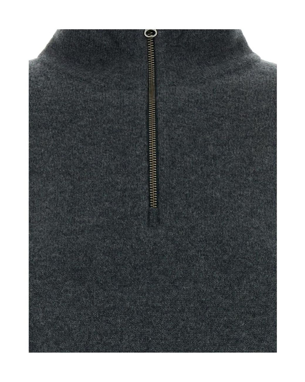 Extreme Cashmere Black 235 Hie Half-Zip Knitted Sweater
