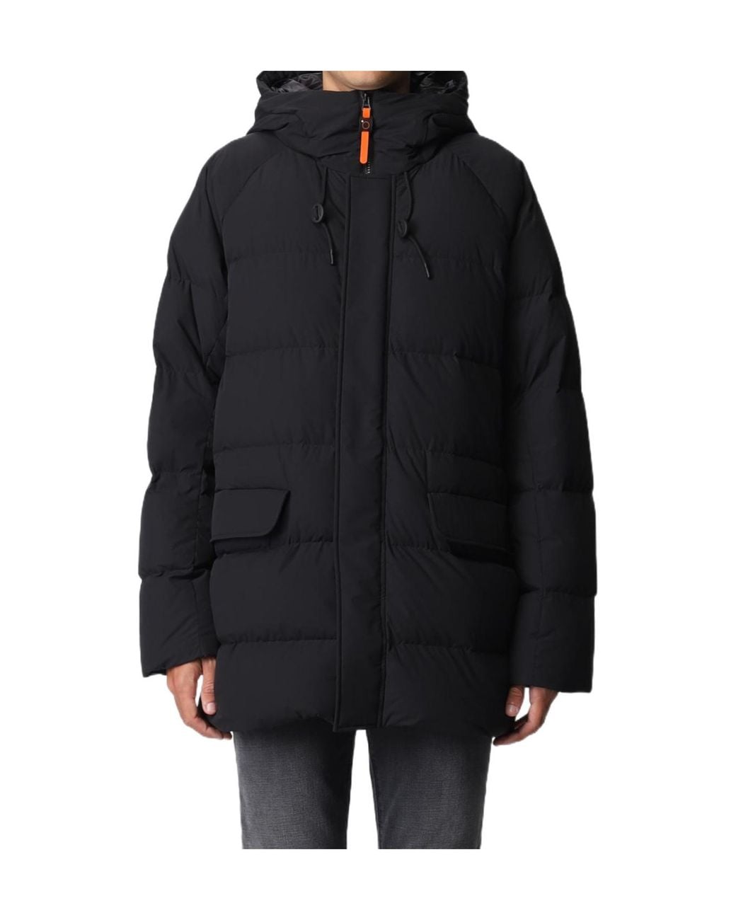 Aspesi Blue Hooded Press-Stud Fastened Jacket for men