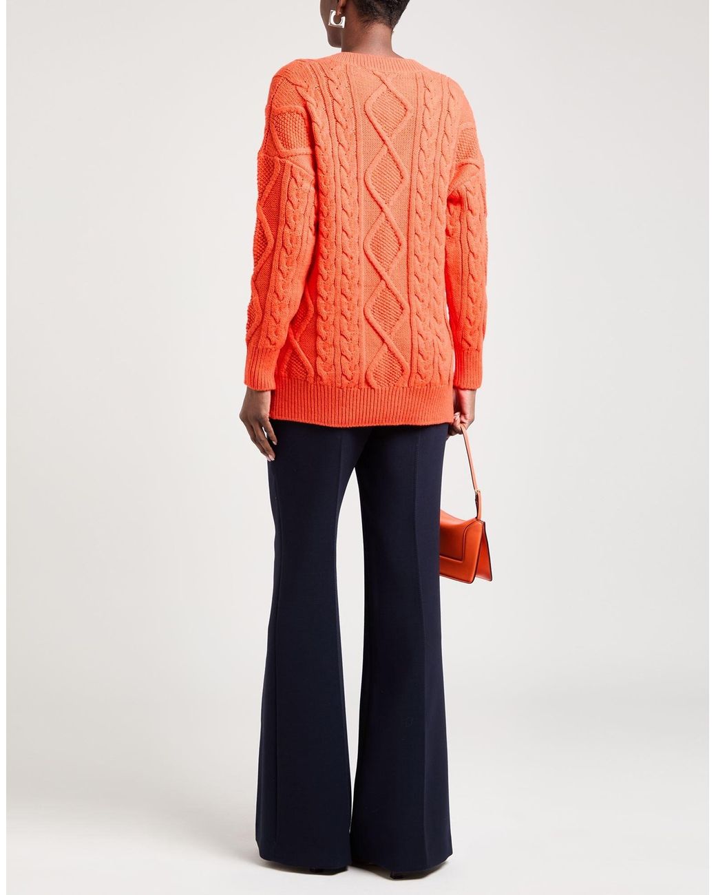 MAX&Co. Orange Cable-Knit Jumper