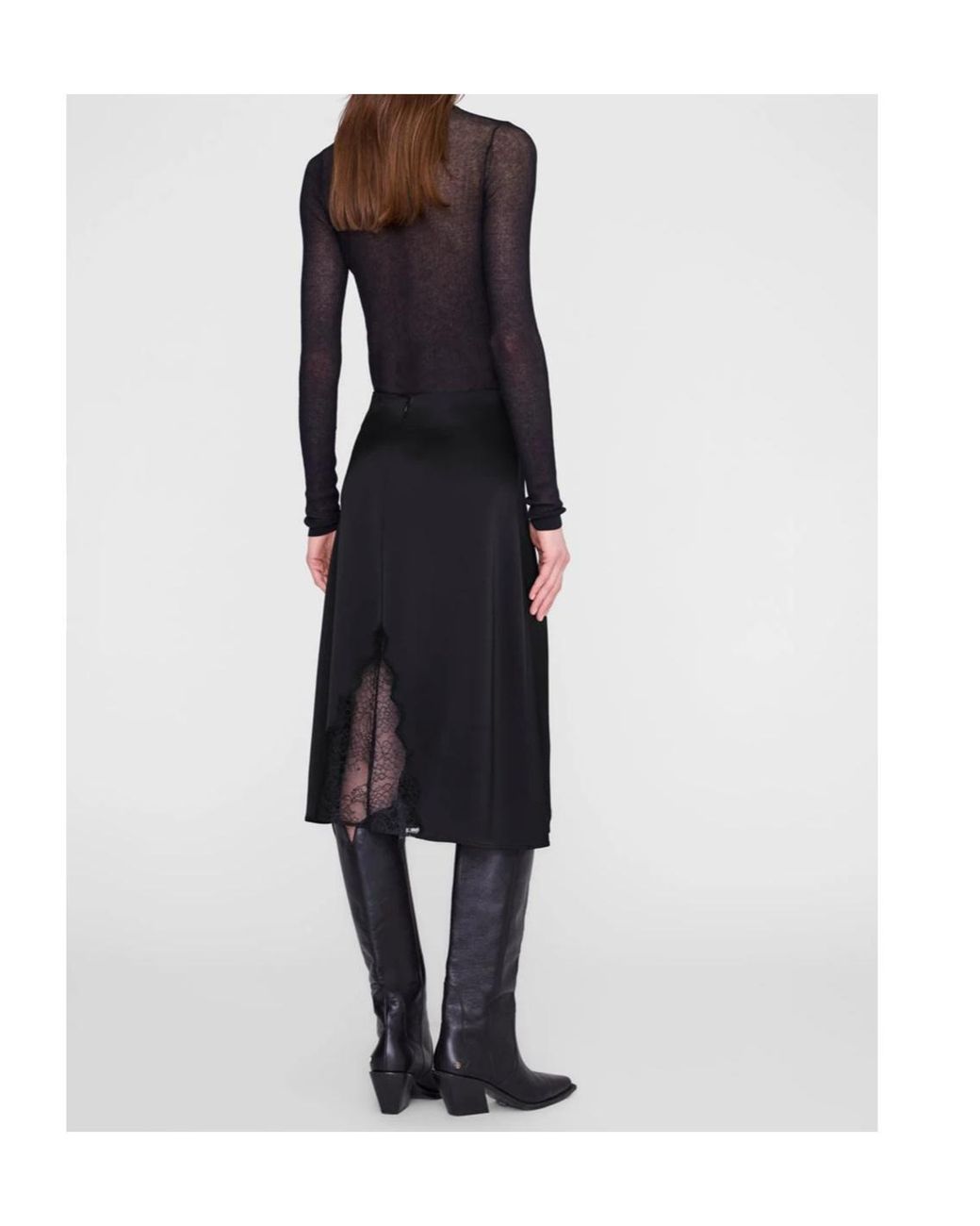 Anine Bing Black Malou Skirt