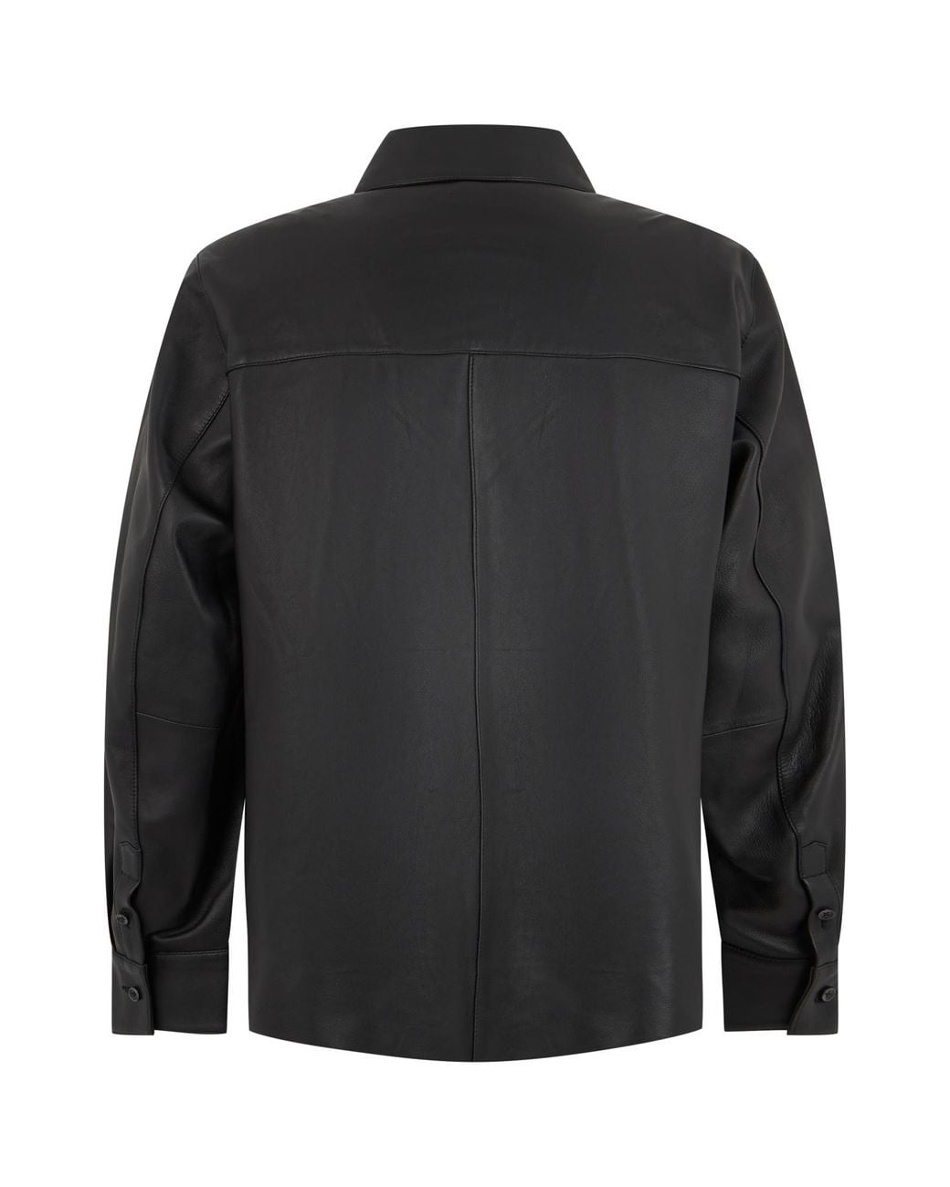 Boss Black Boss Button-Up Leather Jacket for men
