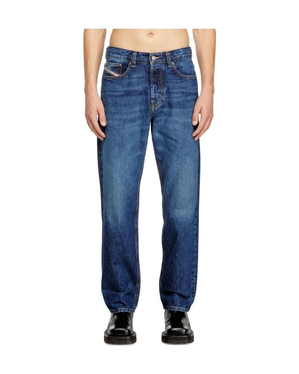 DIESEL Blue 2024 D-Macs Straight-Leg Jeans for men
