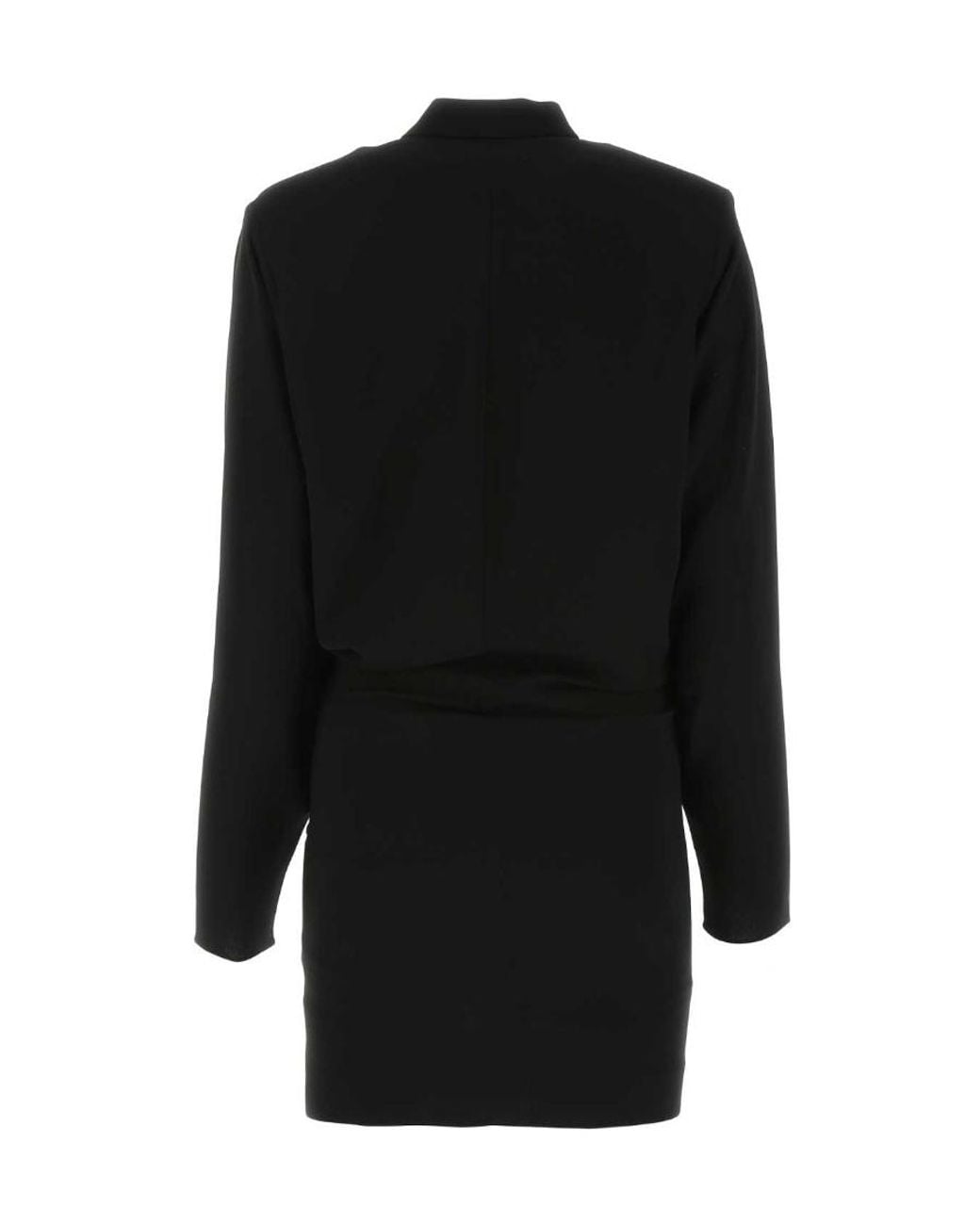 Isabel Marant Black Lazeli Embellished V-Neck Mini Dress