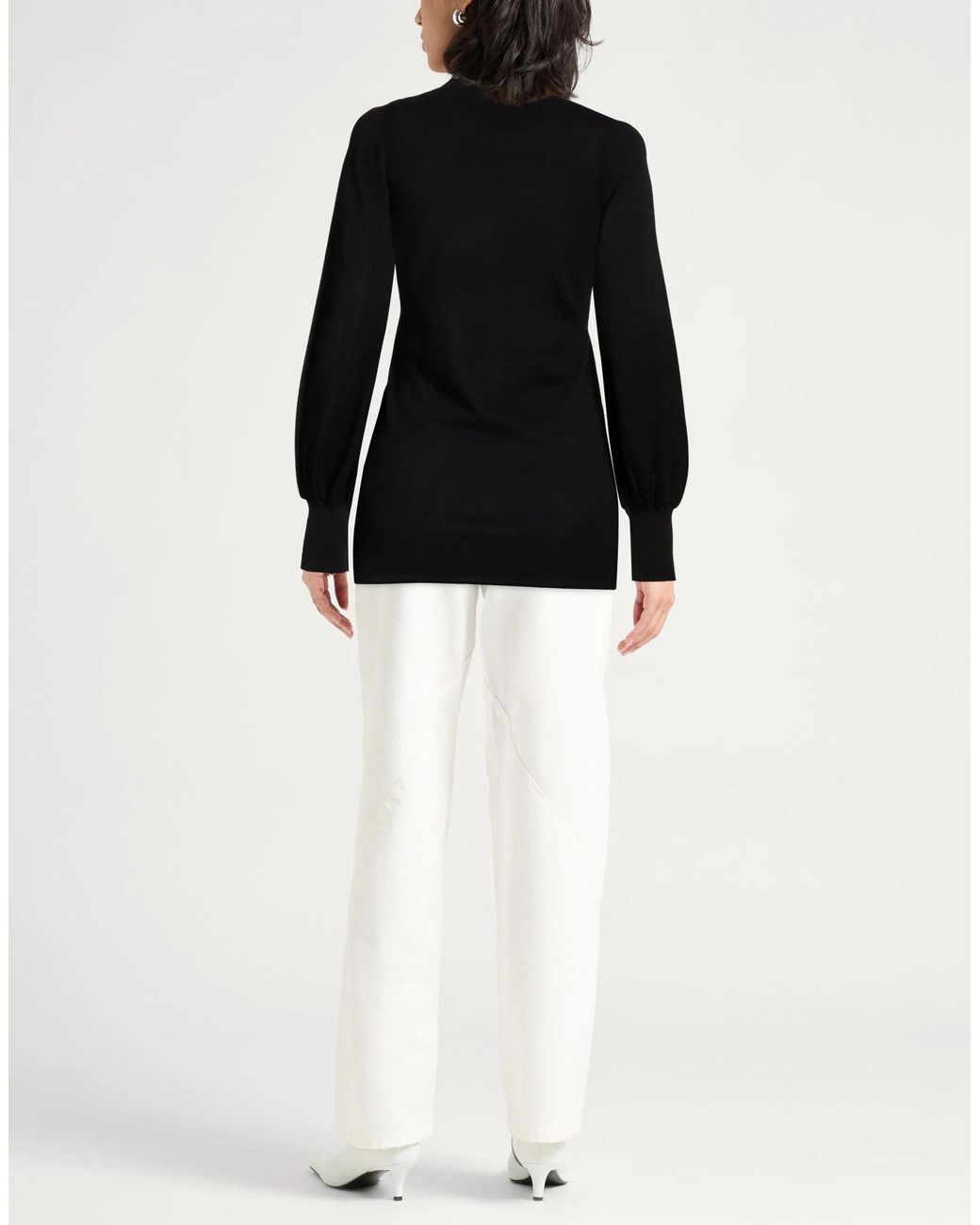 Sportmax Black Solid-Colored Knit Top