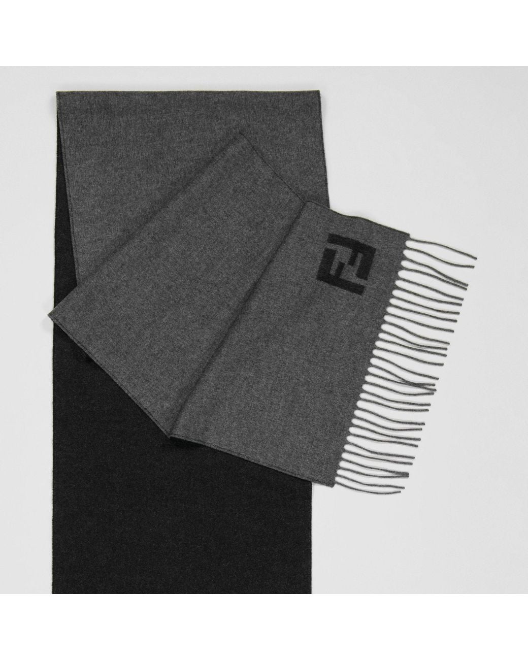 Fendi Black Ff Scarf Sn54 for men