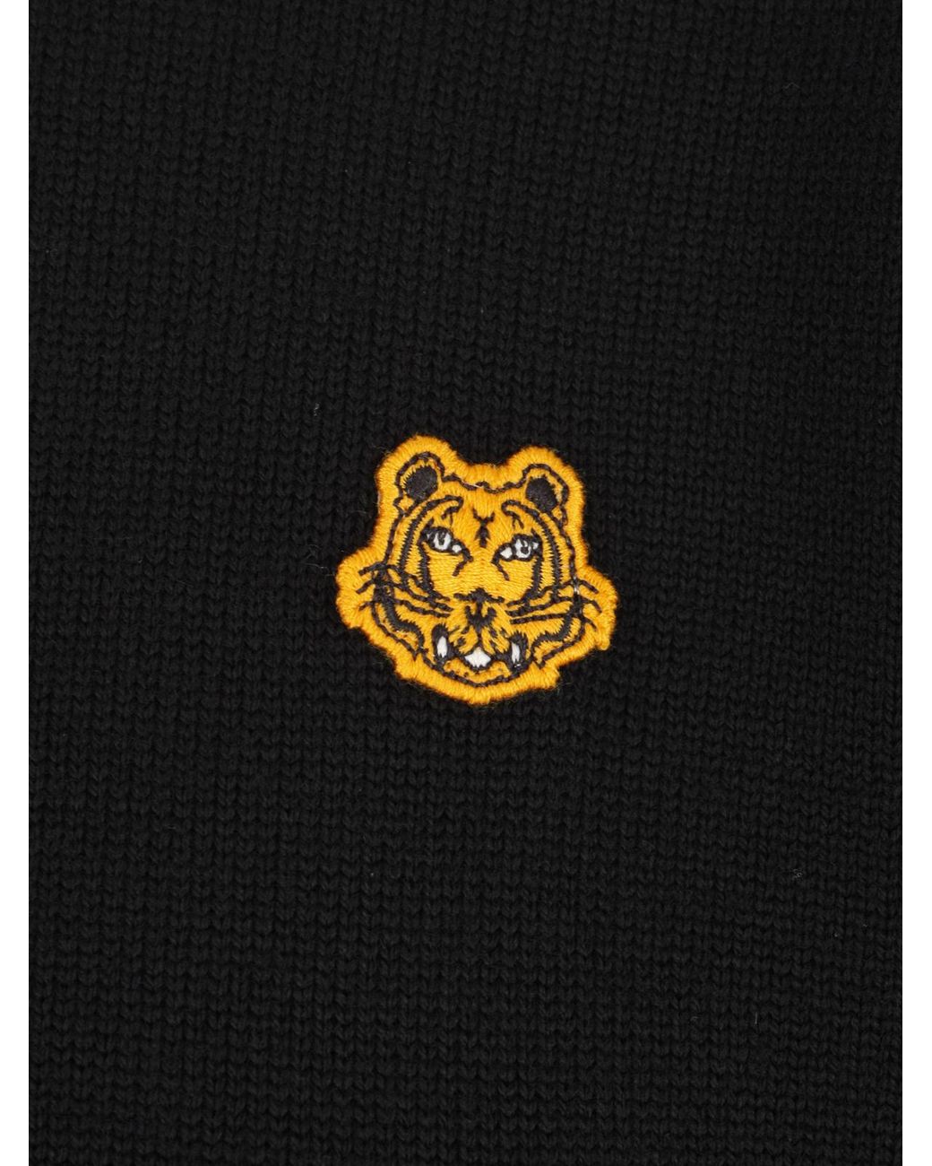 KENZO Blue Logo-Patch Cardigan
