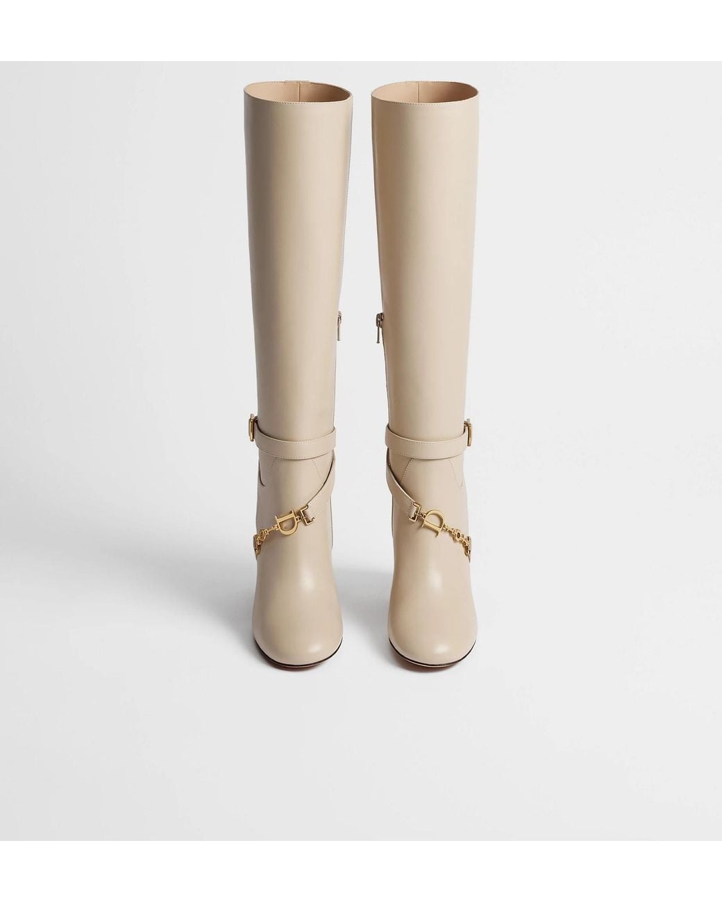 Dior White Ly High-Heeled Boots