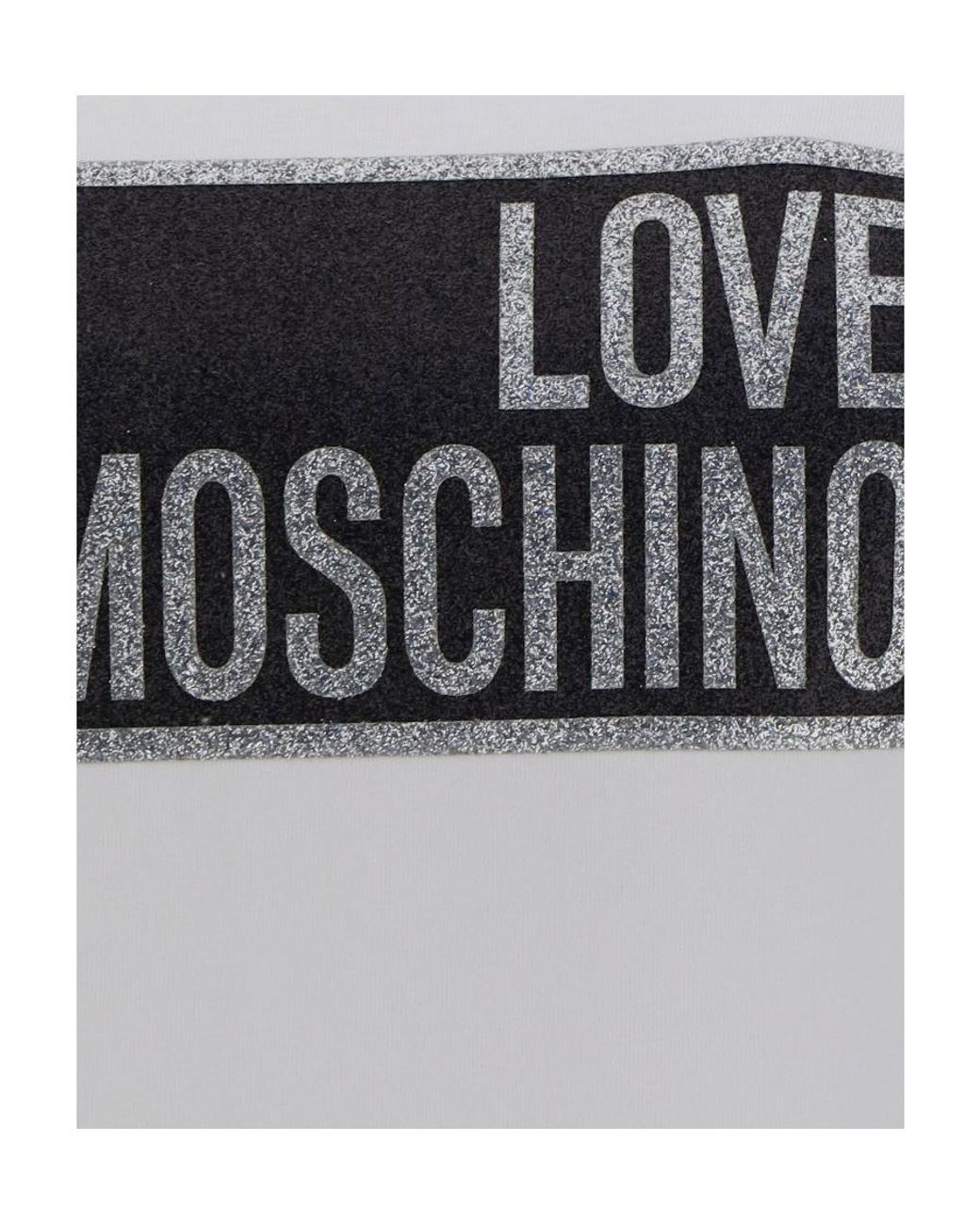 Moschino White Item O-Neck Short-Sleeved T-Shirt