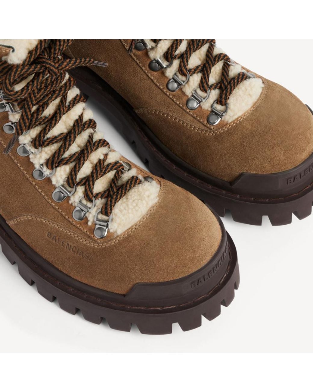Balenciaga Brown Combat Strike Winter Boot
