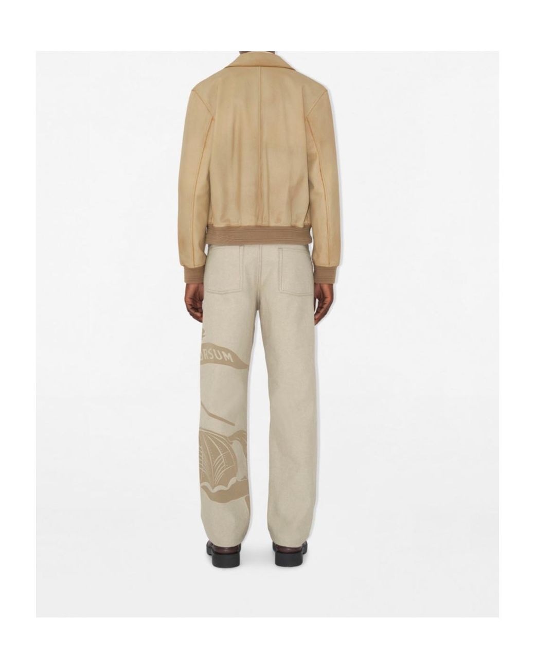 Burberry Natural Ekd Printed Straight-Leg Jeans for men