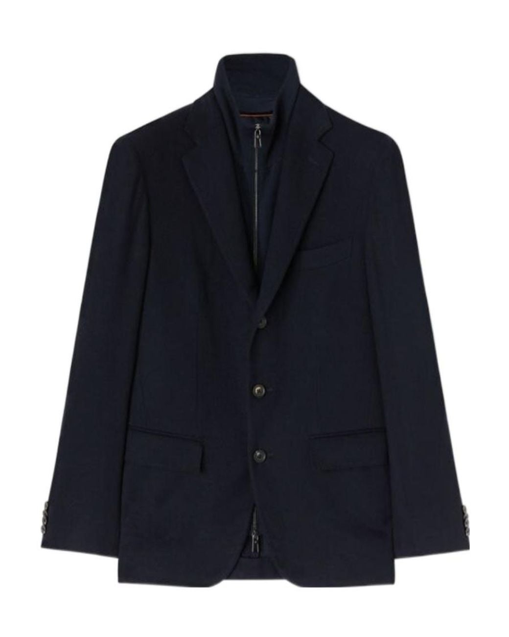 Loro Piana Blue Single-Breasted Cashmere Blazer for men