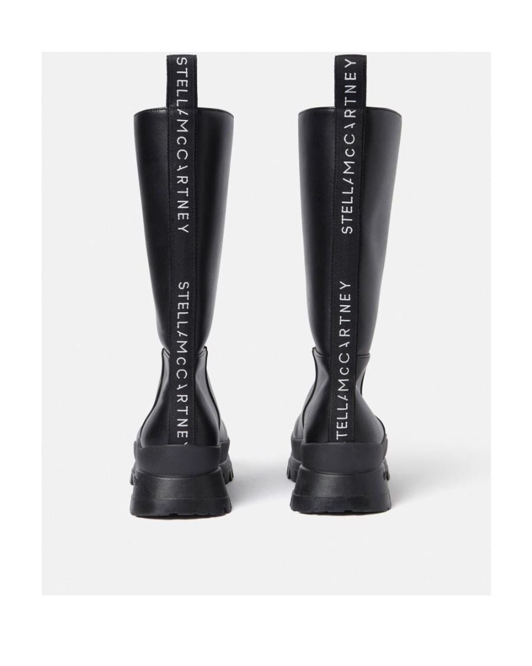 Stella McCartney Black Rounded-Toe Slip On Boots