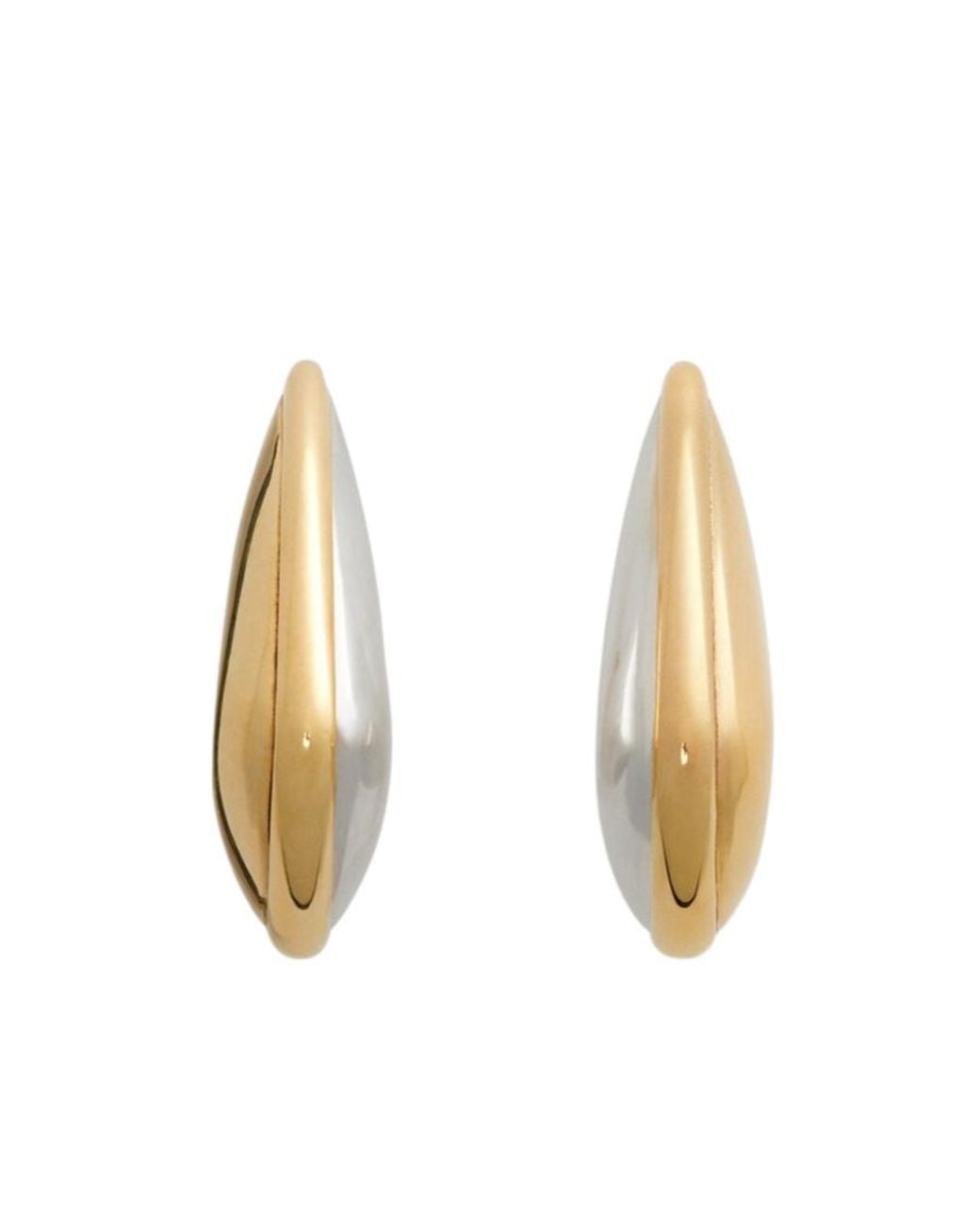 Bottega Veneta White Small Fin Earrings