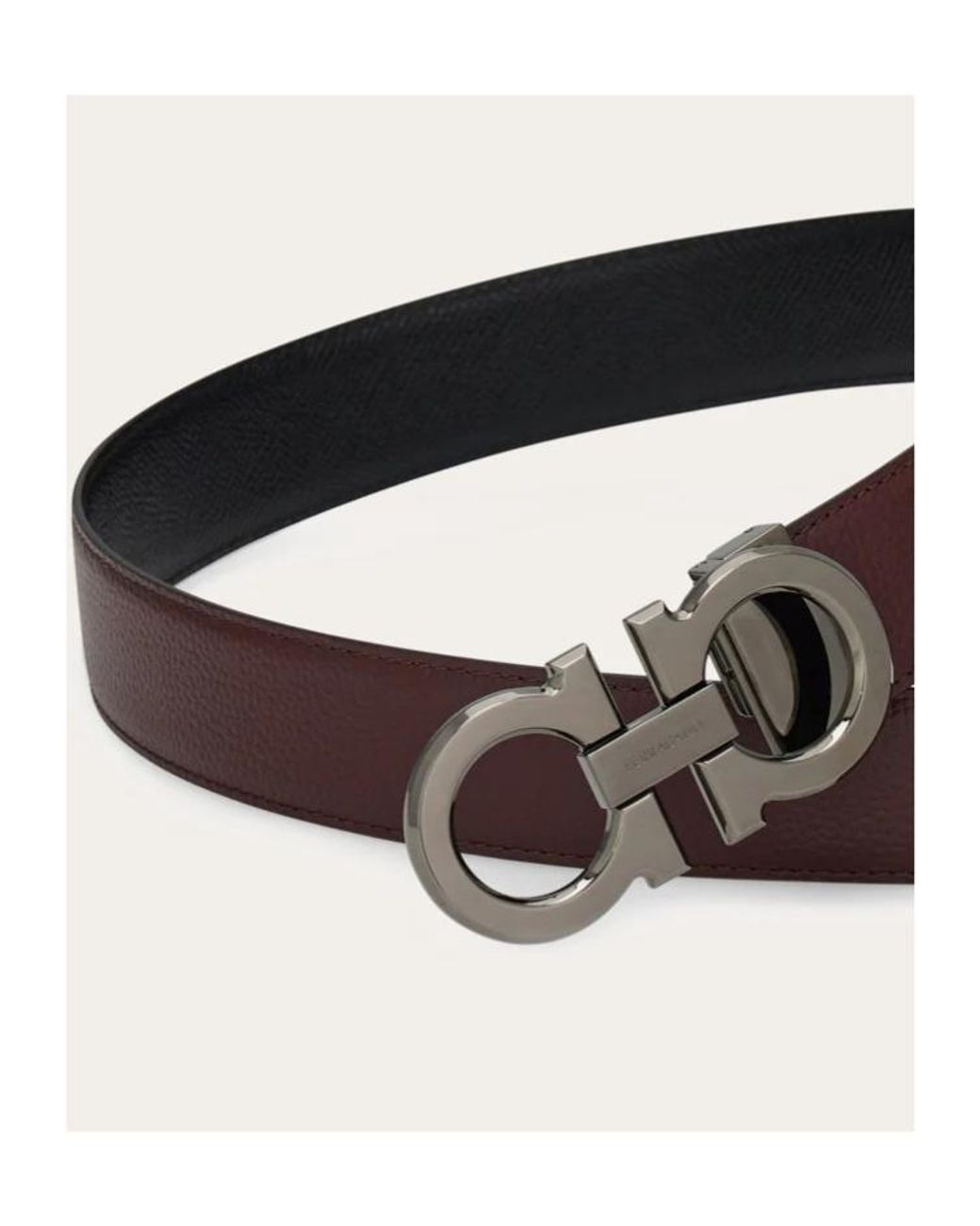 Ferragamo White Reversible And Adjustable Gancini Belt for men