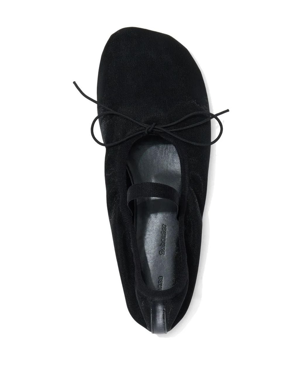 Proenza Schouler Black Glove Mary Jane Bow Ballerina Shoes