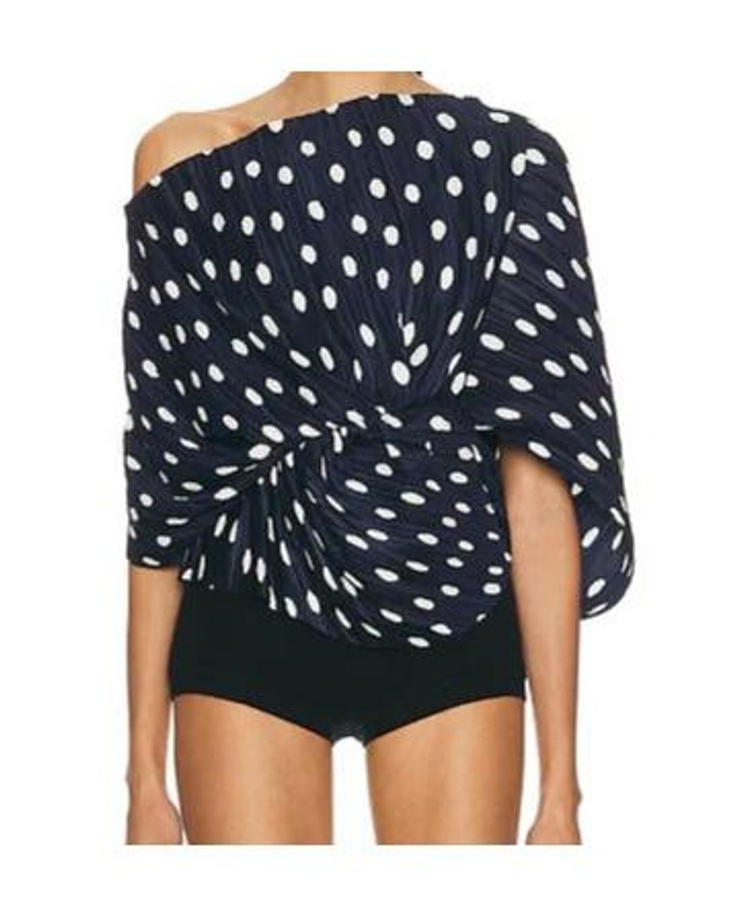 Cult Gaia Blue Off-The-Shoulder Top