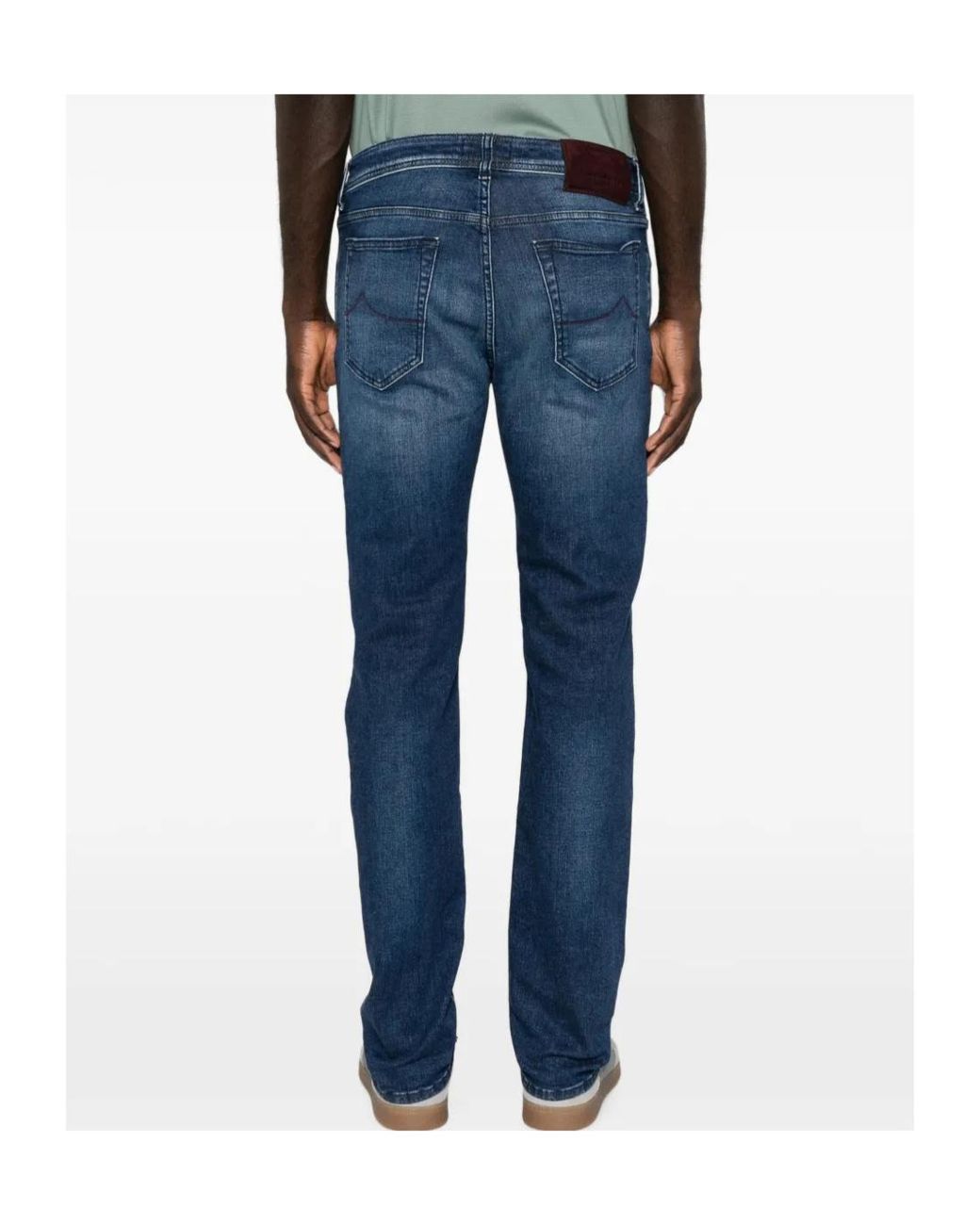 Jacob Cohen Blue Logo-Patch Pocket Jeans for men